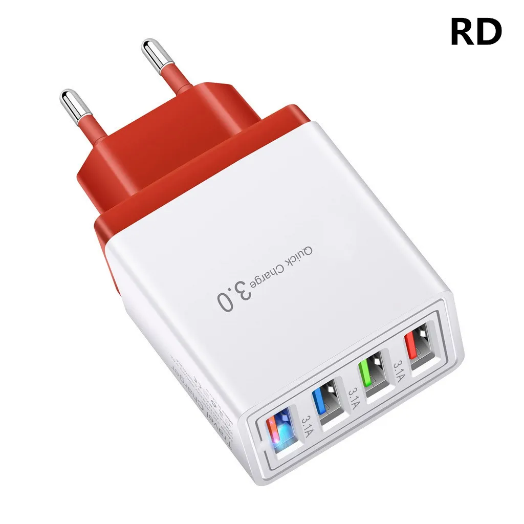 Carprie 4 порта Быстрая зарядка QC 3,0 usb-хаб настенное зарядное устройство 3.5A адаптер питания с европейской вилкой адаптеры для быстрой зарядки для дома и путешествий