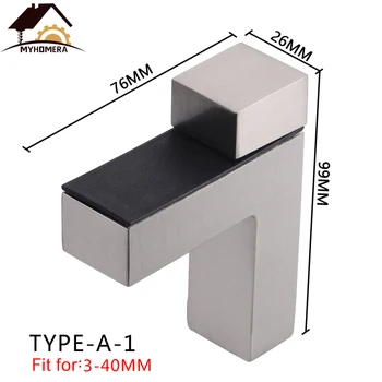 

Myhomera Large Glass Clamps F Clamp Shelves Holder Corner Bracket Zinc Alloy Adjustable Glass Shelf Clips Strong Support
