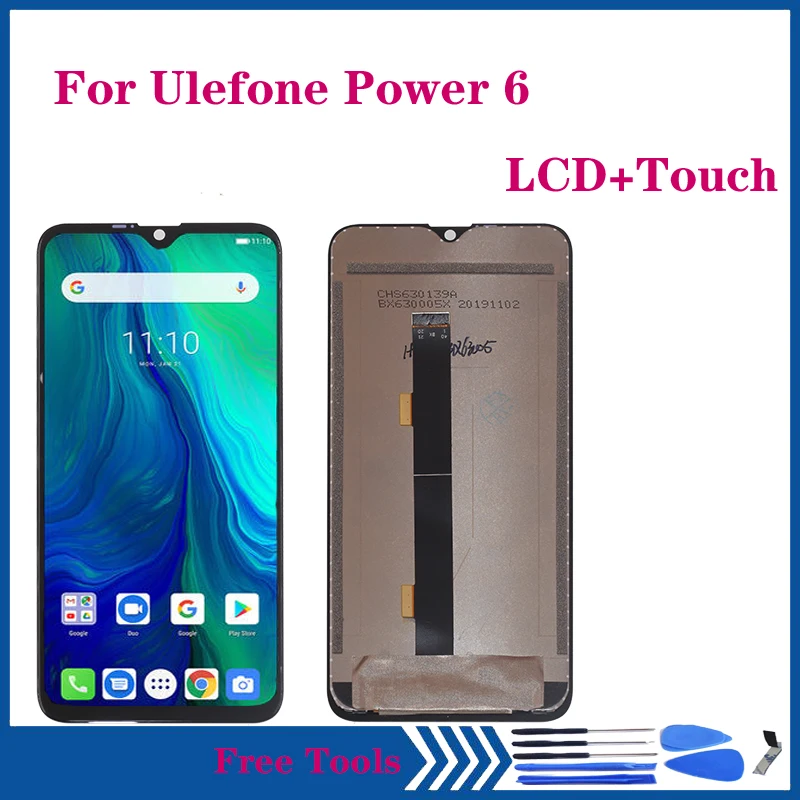 

Original Display For Ulefone power 6 LCD Display Touch Screen Digitizer Assembly Replacement for power6 screen Repair Kit