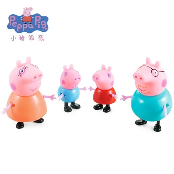 

Peppa pig George guinea pig Family Pack Dad Mom Action Figure Original Pelucia Anime Toys For Kids children Christmas Gift