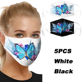 

5pcs Topmask Dustproof Windproof Foggy Haze Spitting Facemask Cotton Face Cover Respirator Washable Reusable Mouth Masque