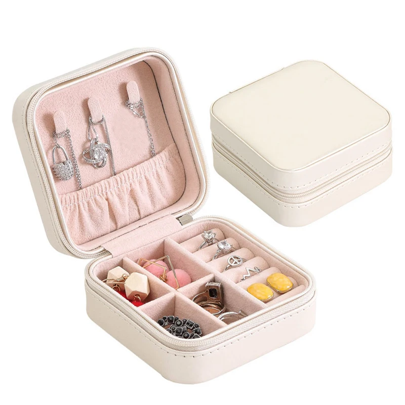 Newly Portable Jewelry Box Storage Organizer Zipper Portable Women Display Travel Case MS88