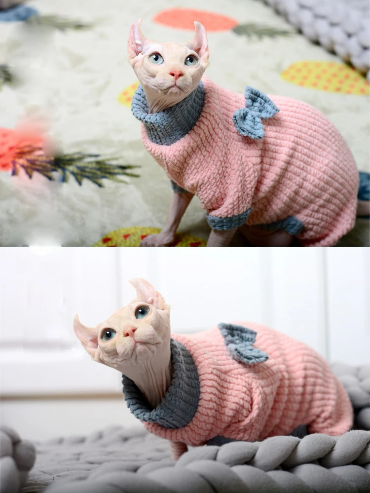 Meowgicians Warm Knitwear Cat Sweater | Designer Clothing for Stylish Cats White / Xs
