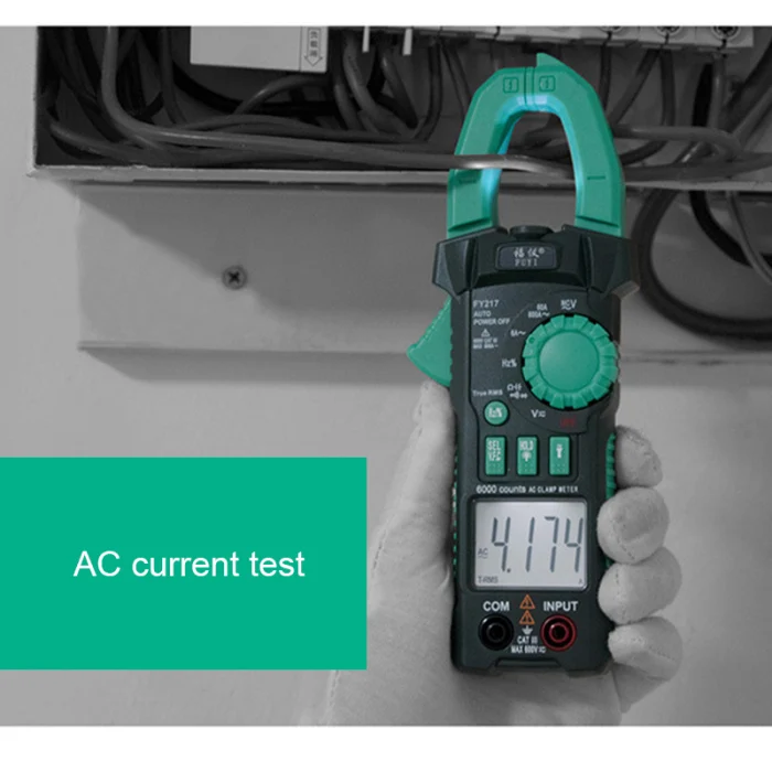 FY217 мультиметр Цифровой клещи True RMS AC DC Авто Диапазон измерения клещи тестеры метр JDH99