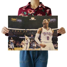 [H047] НБА Вестбрук Ностальгический ретро плакат из крафт-бумаги Крытый декоративный Рисунок для бара