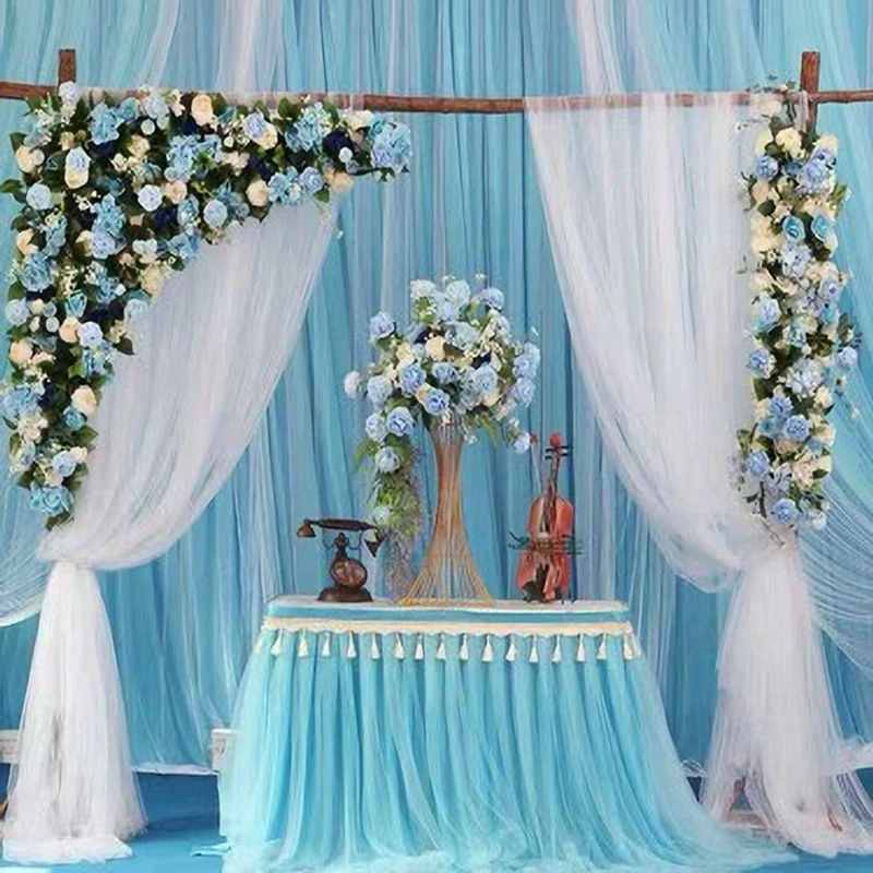 Huiran Кристальный тюль рулон растительный декор для свадеб винтажная простая для свадебного фона приспособления для декора вечеринки для свадебного мероприятия