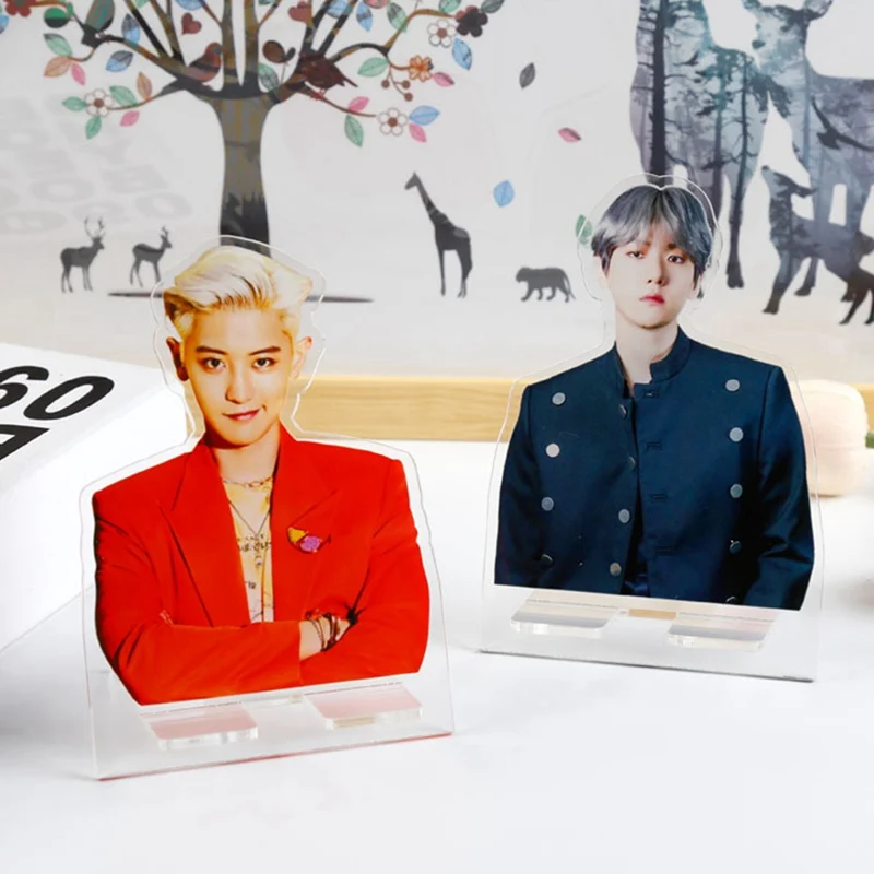 K-pop Star EXO baekhyun SEHUN CHANYEOL SUHO акриловая подставка для фигурок коллекция подарочный канцелярский набор