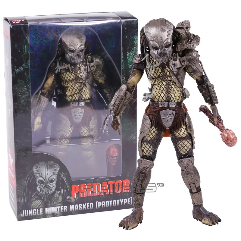 Hunter Masked NECA Хищник 30-летие джунглей патруля соприкосновение извлечения Маскировка голландский джунгли Охотник Unmasked демон фигурка игрушка - Цвет: Hunter Masked