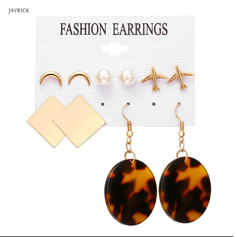 

Leopard Print Tortoise Shell Hoop Acrylic Drop Earring Statement Fashion Jewelry