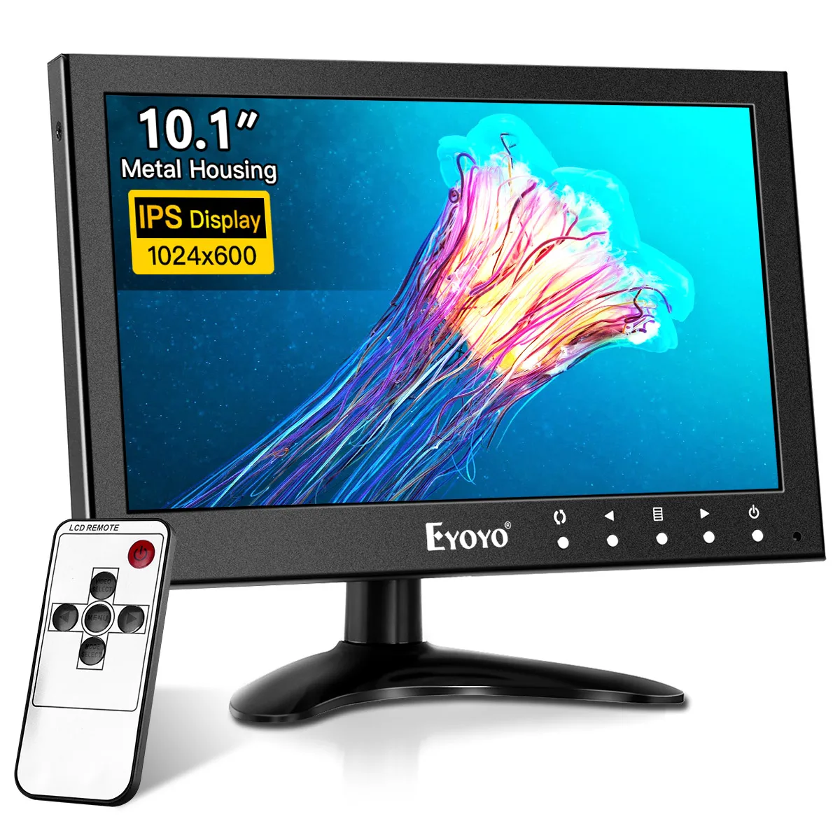 

EYOYO 1080x600 HD Portable LCD Monitors Screen 10 Inch IPS CCTV Monitor HDMI Display BNC Input Surveillance Security Display
