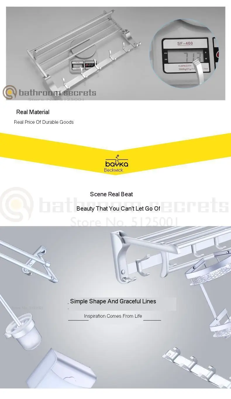 Вешалка для ванной комнаты, алюминиевая стойка для полотенец, стойка для полотенец, вешалка для ванной комнаты, настенная вешалка для туалета, без штамповки