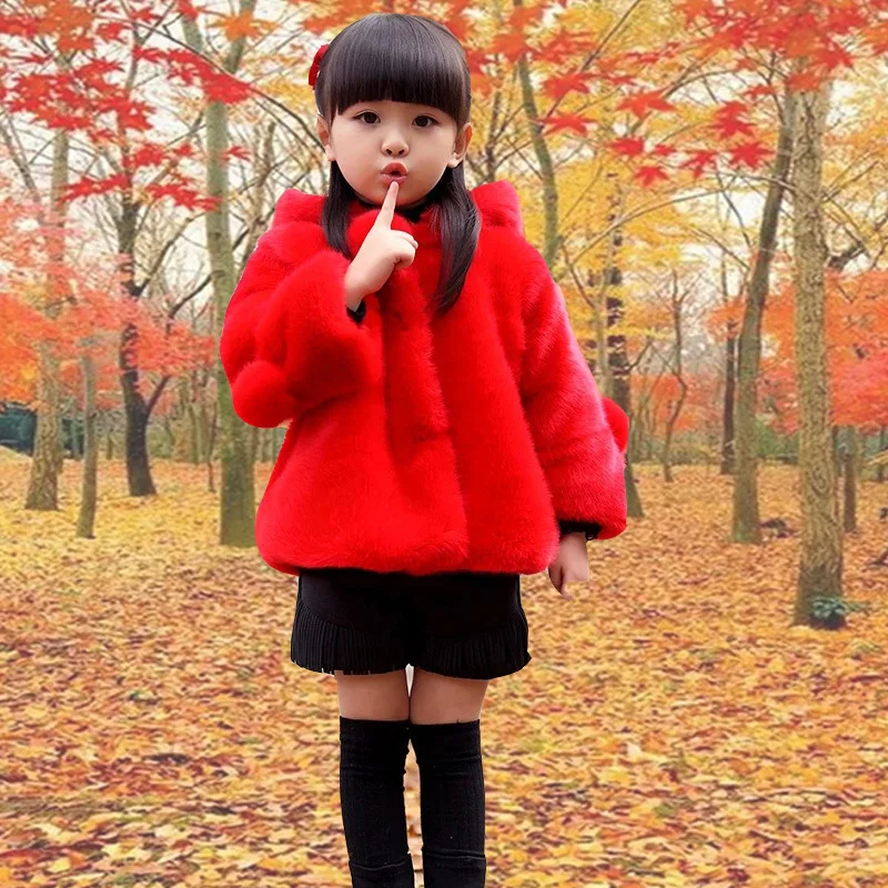 

2019 New Style Girls Fall And Winter Clothes Tops Big Boy Children Wool Sweater Coat Cotton-padded Clothes Fashion Childrenswear