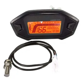 

Motorcycle Digital Oeter Speeeter Tachometer KMH MPH 14000RPM Gear Dirt MotorBike 1,2,4 Cylinder