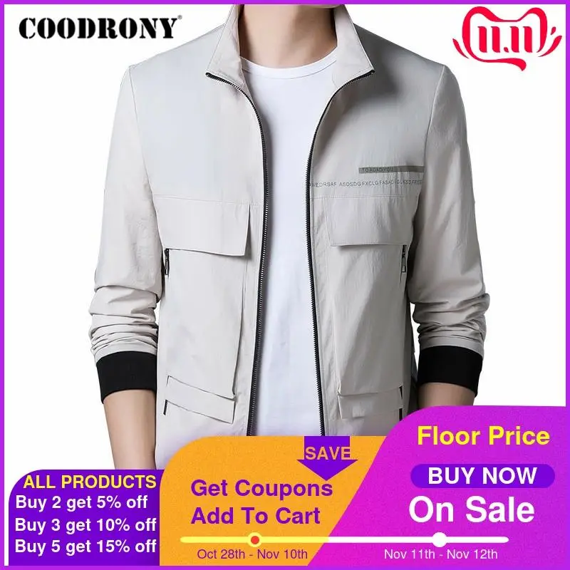 

COODRONY Brand Mens Jackets And Coats 2020 Autumn Winter Jacket Men Top Quality Streetwear Fashion Casual Coat With Pocket C8002