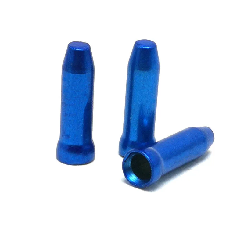 Blue 50 шт. велосипедный MTB тормозной провод концевой сердечник колпачки кабель алюминиевая крышка шестерни Запчасти для велосипедов велосипедное Оборудование Аксессуары для велосипеда - Цвет: Blue