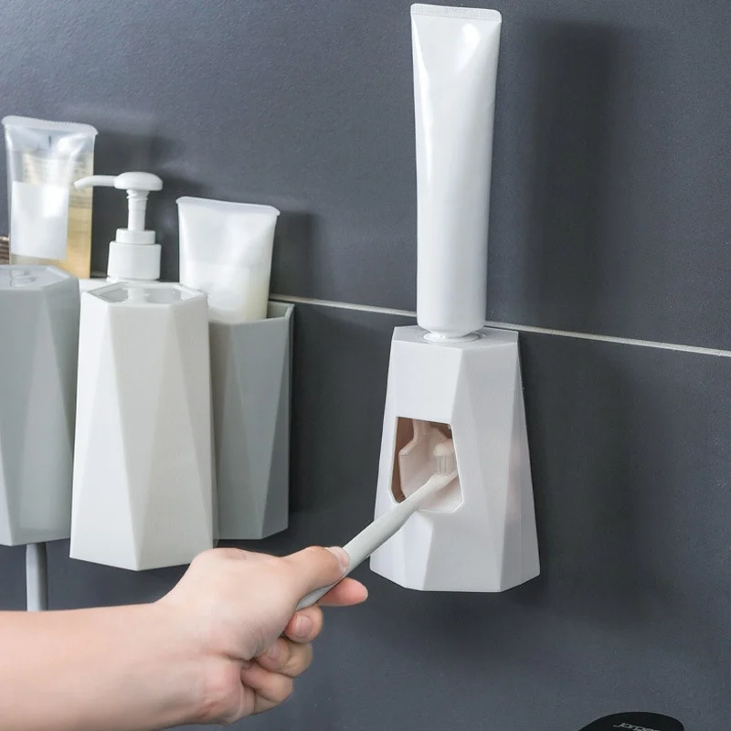 

Automatic Toothpaste Squeezer Self Adhesive Wall Mount Dust-Proof Hands Free Toothpaste Dispenser For Family Washroom Bathroom
