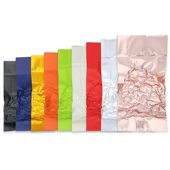 

100pcs 3-7g 50x105x20mm Color Foil Heat Sealing Bag Tea Coffee Powder Packaging Bag Eco-friendly Matt Foil Pouch