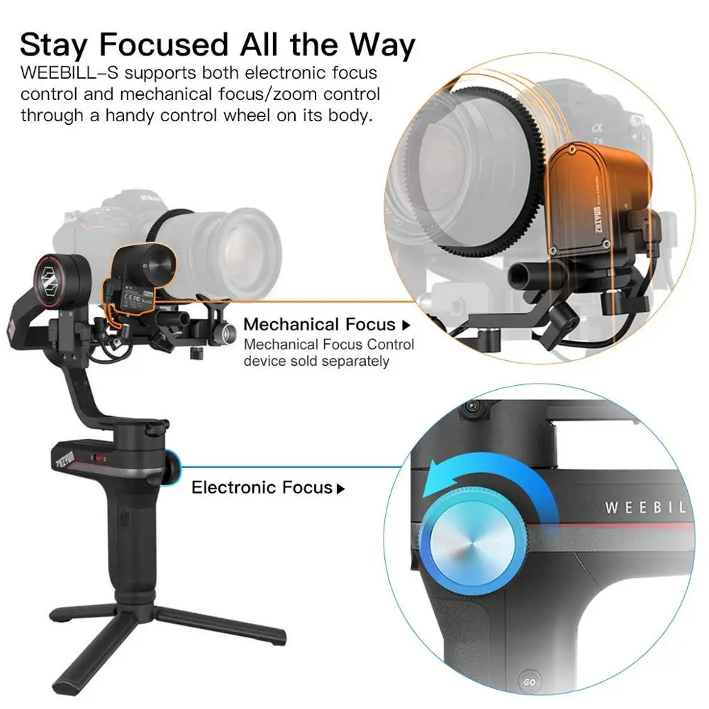 Zhiyun weeball S DSLR стабилизатор для и беззеркальной камеры Sony A7M3 A7III A7R3 Nikon Z6 Z7 Panasonic GH5 GH5s