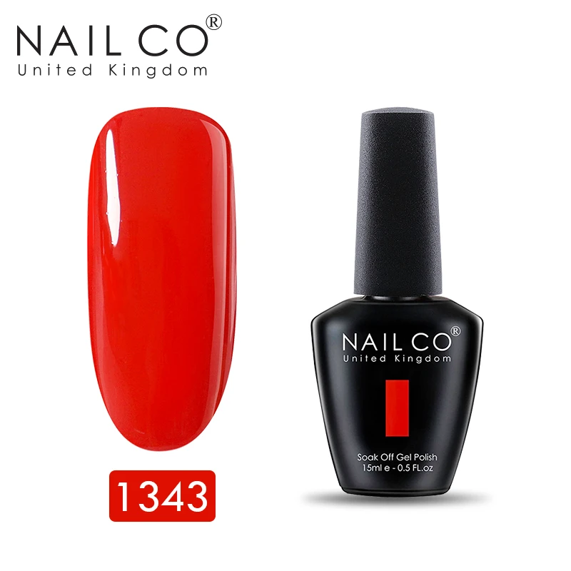 NAILCO Гель-лак набор все для маникюра Полупостоянный Vernis 15 мл УФ-гель для ногтей Hybird Gellak дизайн ногтей маникюр - Цвет: 1343