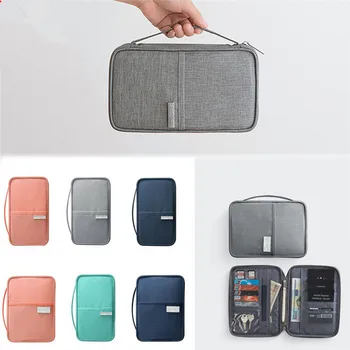 

Hot Family Handbag Organiser Passport Document Holder RFID Cards Tickets Wallet Pouch Travel Bags