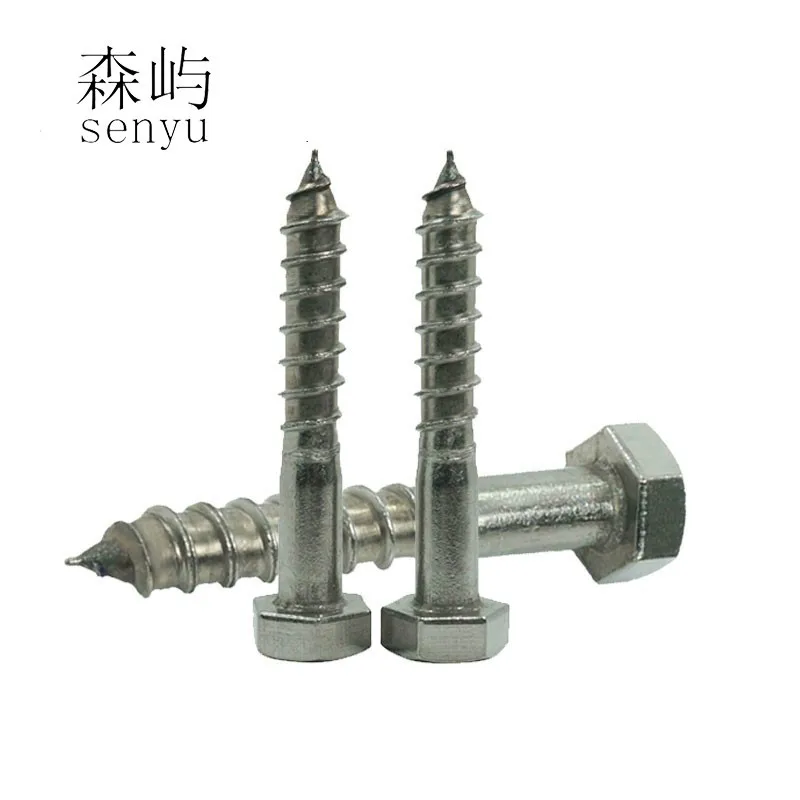 

luchang M6 M8 M10 Hexagon head wood screws stainless steel Self-tapping screws external Hex screw Bolts