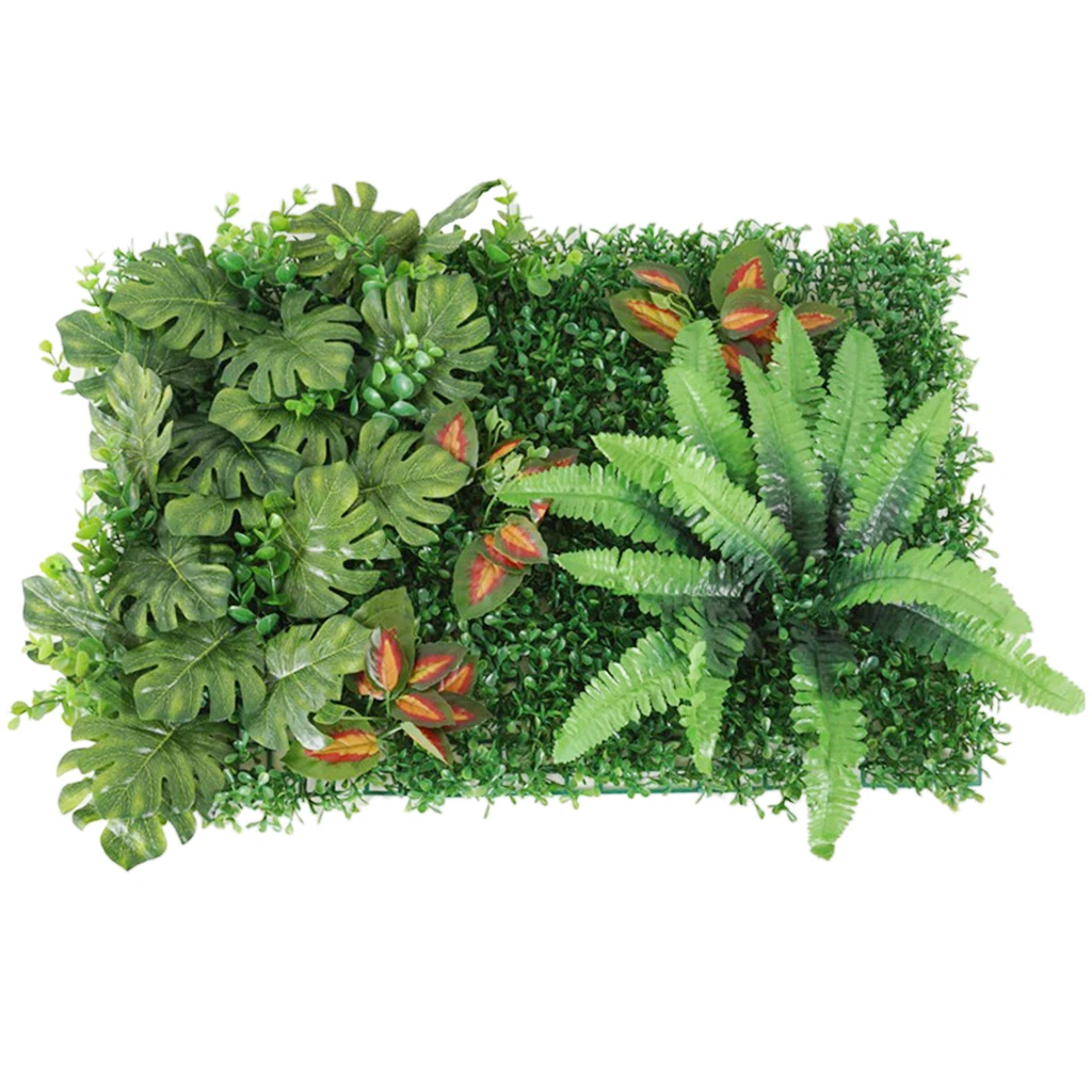 Artificial Hedge Indoor Outdoor Artificial Plants Flower Turf Lawn Topiary Greenery Wall Art Panels for Wedding Garden Yard
