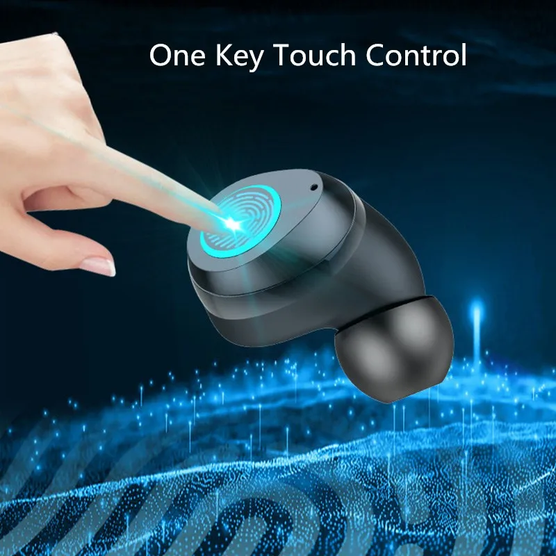 TWS Bluetooth 5,0 наушники беспроводные наушники с Mirc сенсорным управлением Bluetooth 9D Hi-Fi стерео для iOS Android мобильного телефона