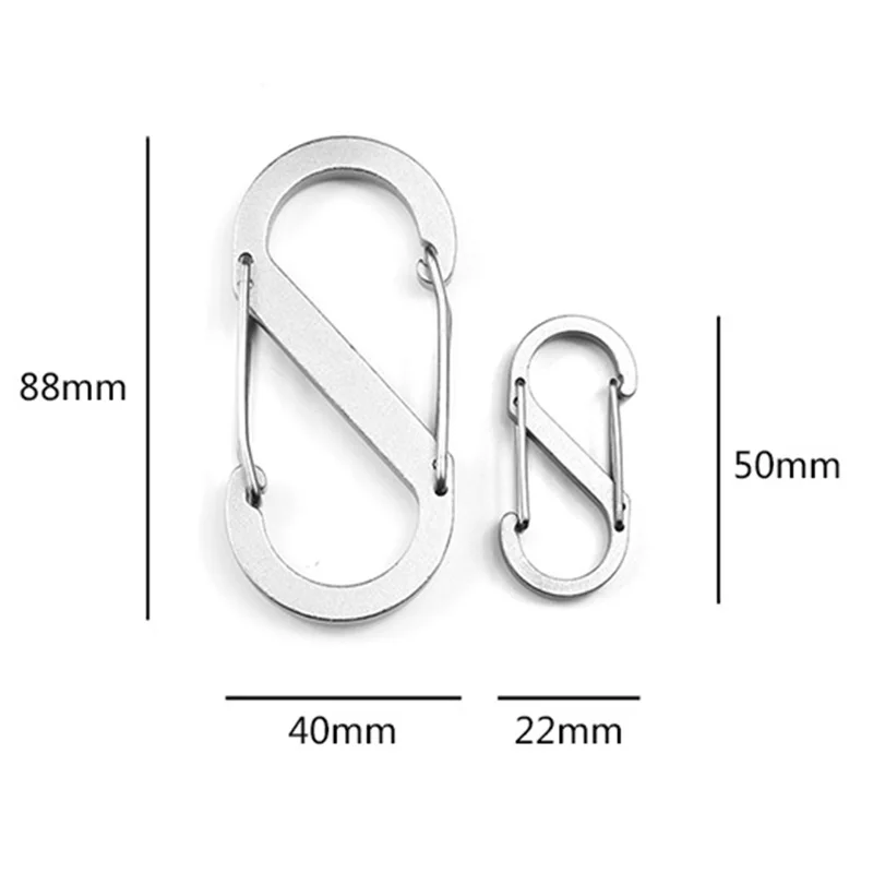 1 шт. маленький карабин из алюминиевого сплава s-образного типа 8 Форма БЫСТРОРАЗЪЕМНАЯ Пряжка EDC крюк для рюкзака Пряжка для кемпинга и пеших прогулок