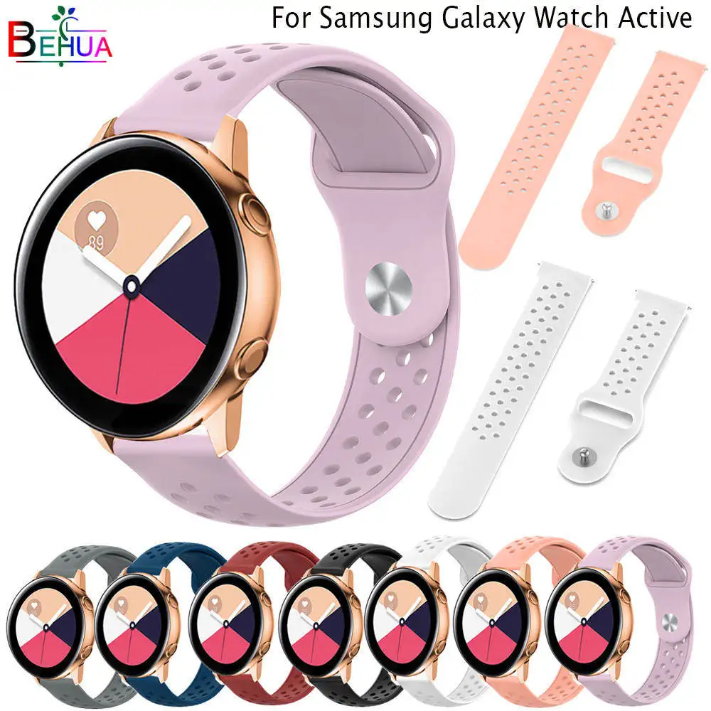 Оригинальный силиконовый спортивный ремешок для часов 20 мм Galaxy watch active smartwatch