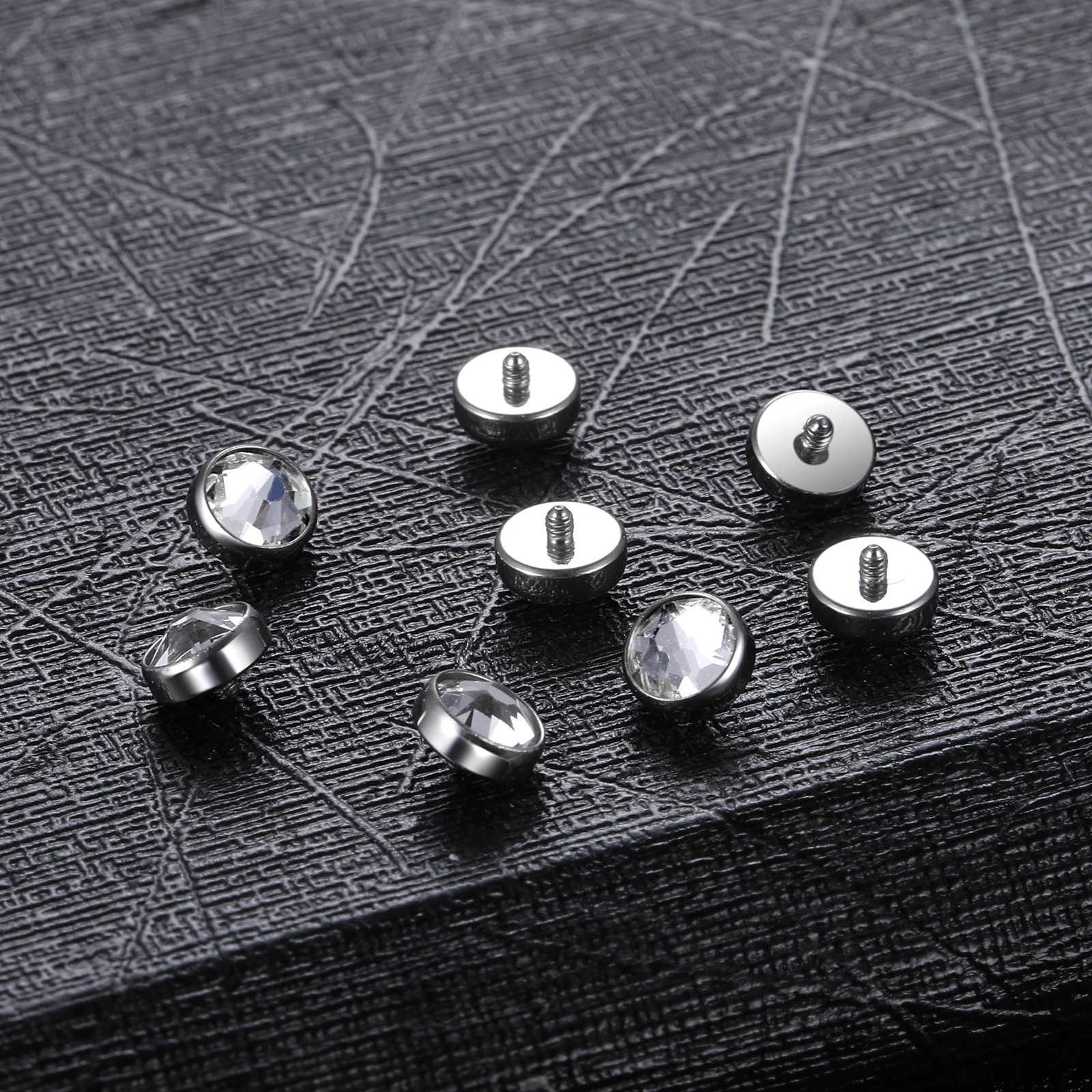 Titanium Microdermal Piercing Surface Internally Threaded Gem Ends Dermal Skin Diver Hide in Medusa Piercing 1PC Body Jewelry piercing jewelry body piercing jewelry body jewelry
