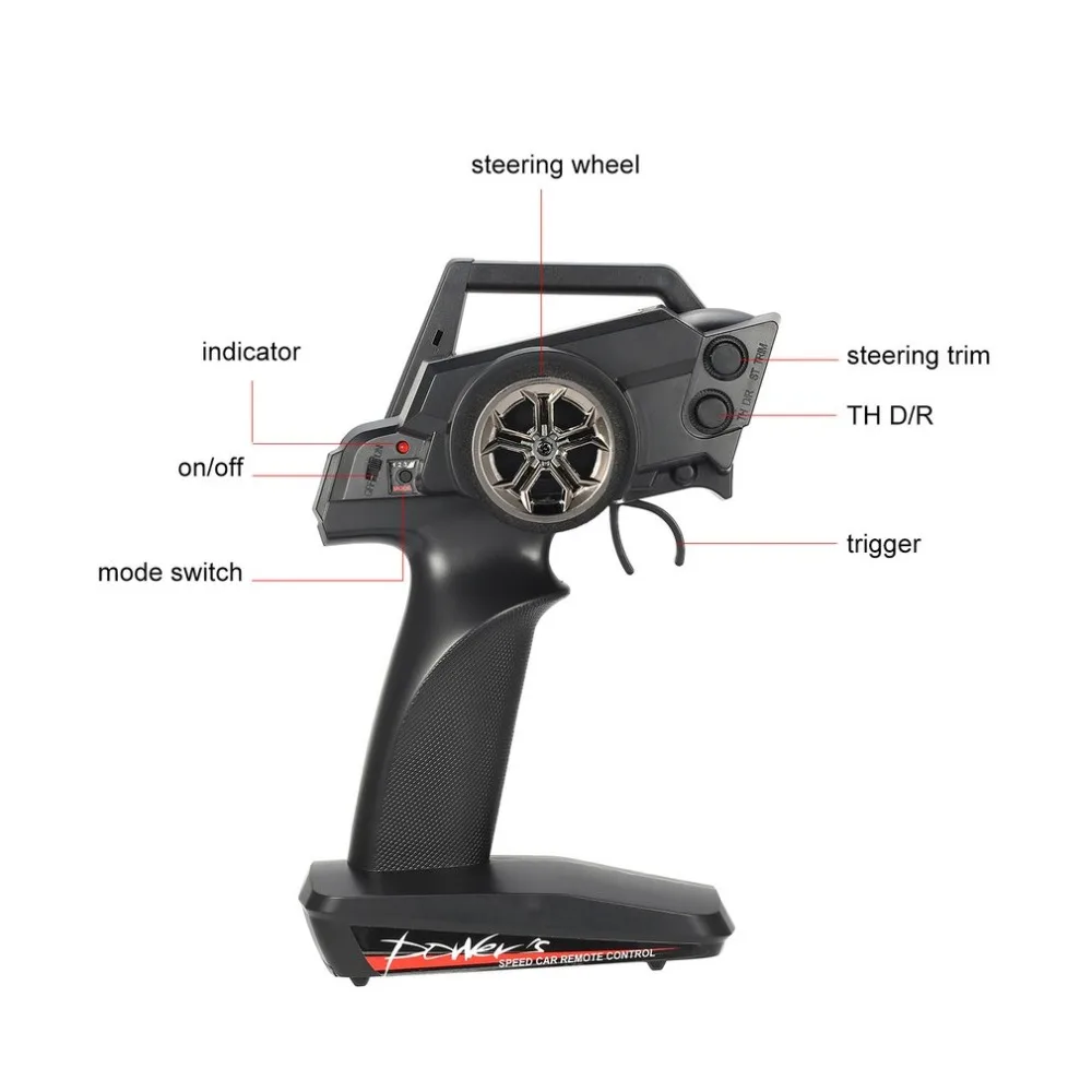 Radio Remote Control Transmitter with Receiver 2.4G 2CH Control Fuel Spare Parts for RC Car 1/12 Wltoys 12428/12423