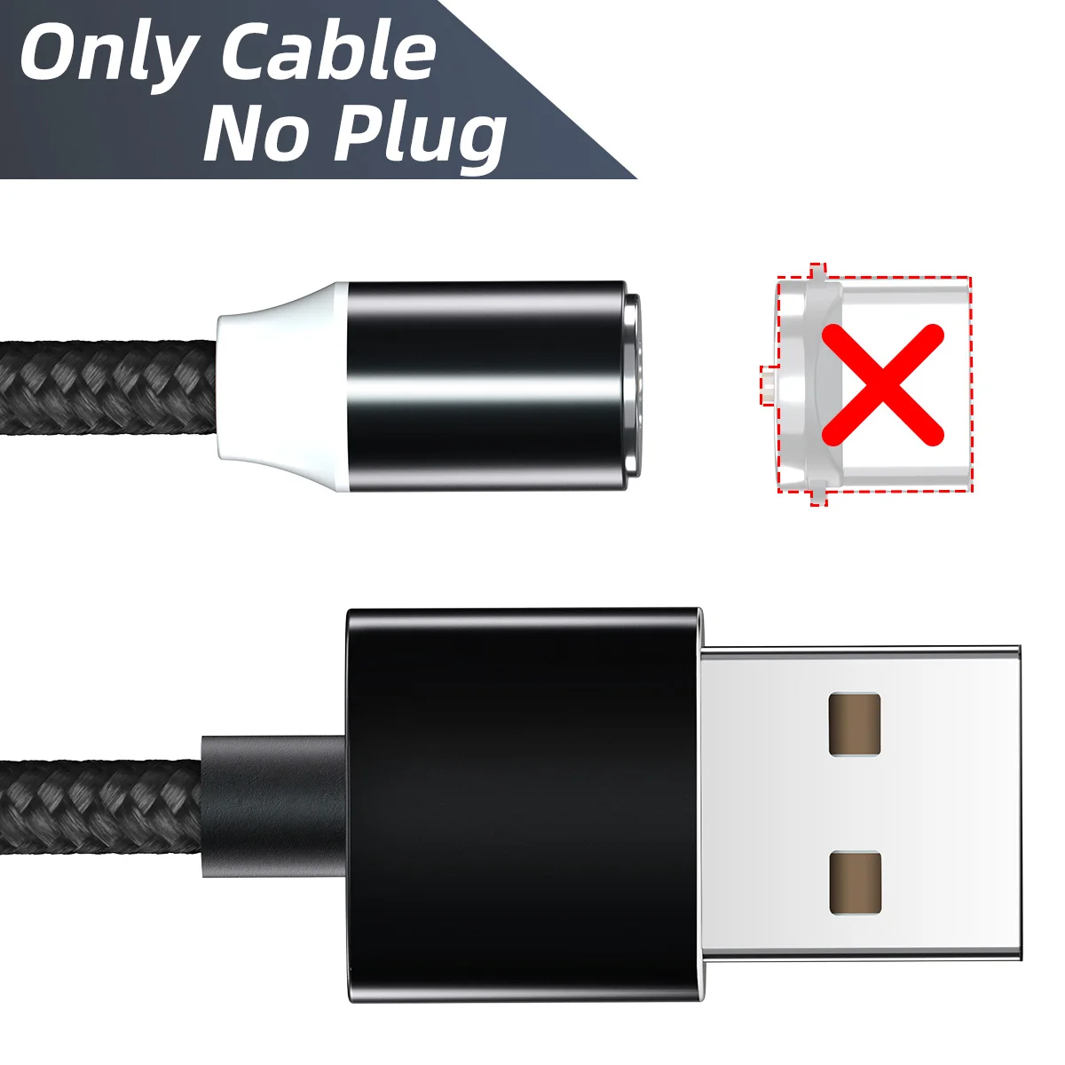 Магнитный Micro USB кабель GUUGEI type-C кабель для быстрой зарядки USB C кабель для iPhone 11pro max Магнитный кабель для зарядки Umidigi F2 - Цвет: only black cable