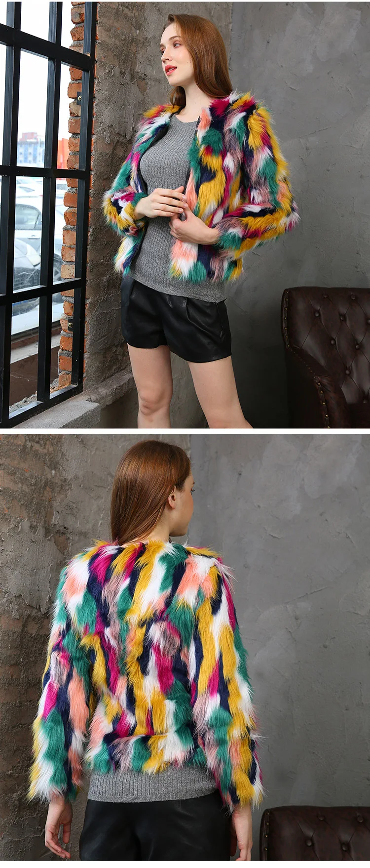Kaguster/женские пальто и куртки, пальто из искусственного меха, Ropa Invierno Mujer, зимняя теплая меховая куртка, большие размеры, Рождественская одежда