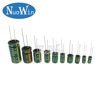 

5-20pcs 10V 16V 25V 35V 50V Low ESR high frequency aluminum capacitor 47UF 100UF 220UF 330UF 470UF 680UF 1000UF 1500UF 2200UF