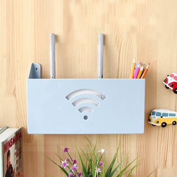 

Wireless Wifi Router Holder Storage Hidden Box Plastic Sundries Case Shelf Wall Hanging Cable Plug Bracket Container Organizer