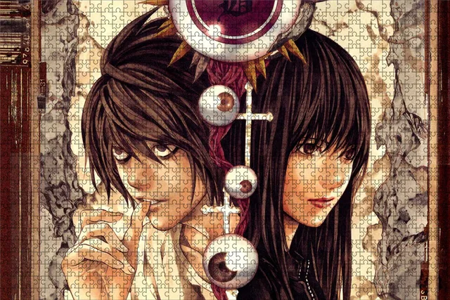 500 Piece Japanese Anime Death Note Puzzles Wooden Yagami Light Puzzles For Adults Children Educational Toys Gifts 19