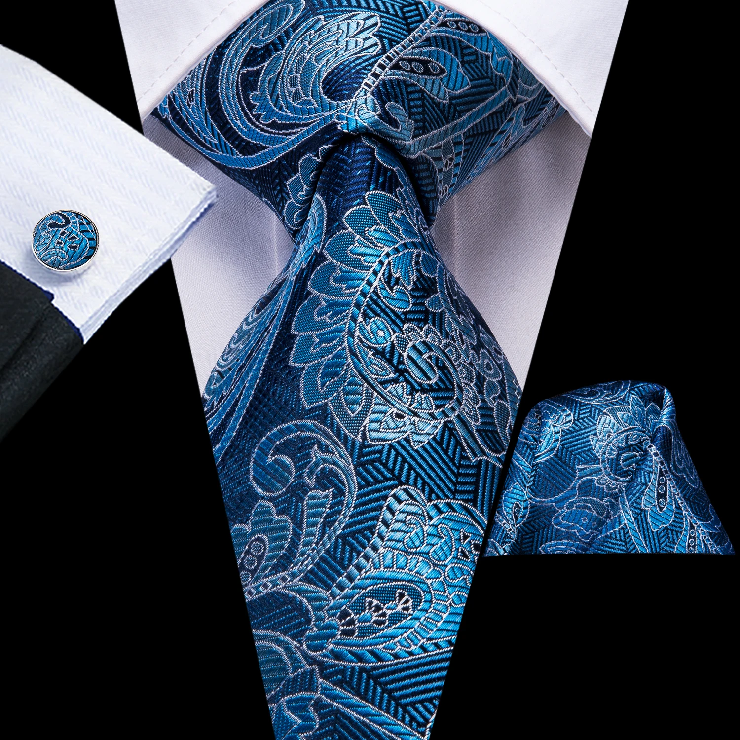 Lord R Colton Studio Tie Navy Blue Clover Printed Necktie $95 Retail New 