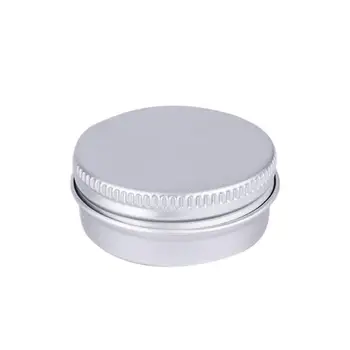 

10Pcs 15/25/30/60/80ml Refillable Bottle Metal Round Face Cream Lip Balm Storage Box Container