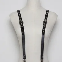 Мужской ремень в стиле панк, ремень на плечо, искусственная кожа, регулируемый, сексуальный, с пряжкой, соединен, эротический, забавный, БДСМ, нижнее белье, нарядная одежда