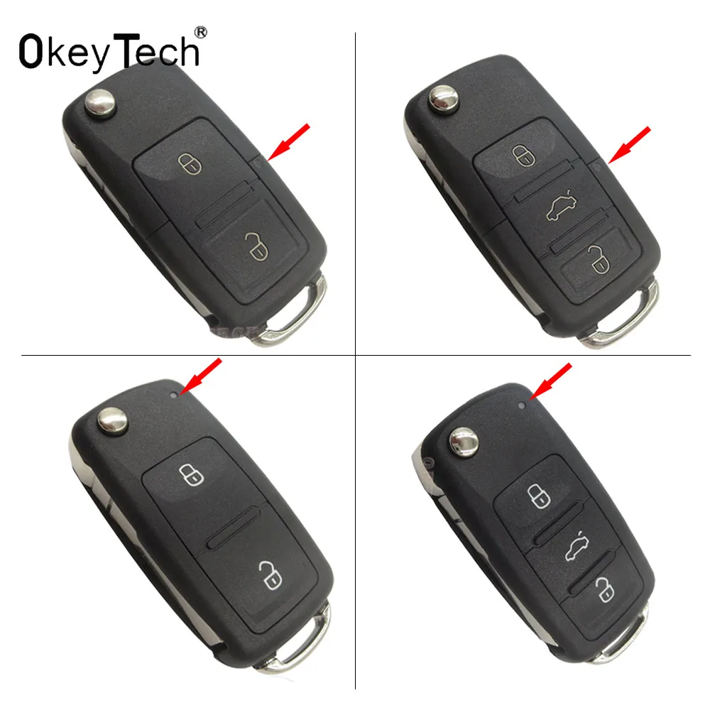 3 кнопки складной Автомобильный ключ переключающий откидной корпус для VW polo passat b5