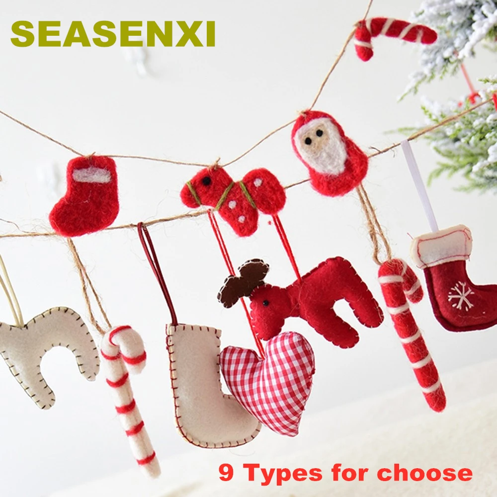 9 видов рождественских украшений, плюшевая кукла, рождественская елка, подвесное украшение, веселое Рождество, Год, Декор, детские игрушки