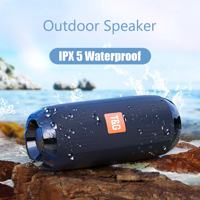 Altavoz portátil de alta fidelidad modelo TG117 resistente al agua, barra de sonido inalámbrica con radio FM y Bluetooth, sonidos graves, hifi, subwoofer, USB