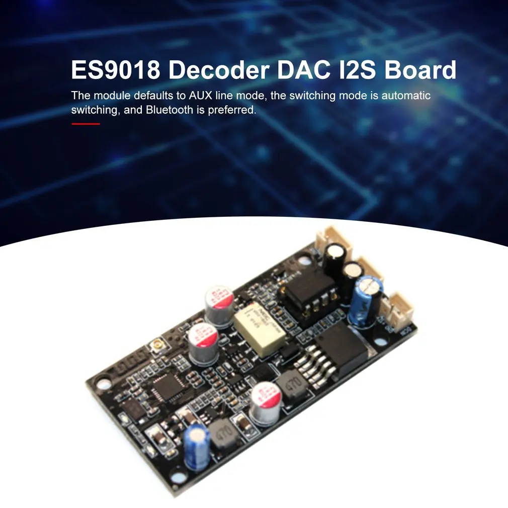 Беспроводной Bluetooth 5,0 приемник плата W ES9018 декодер ЦАП ies плата Антенна AUX diy усилитель поддержка 24 бит/96 кГц 12 В 24 В