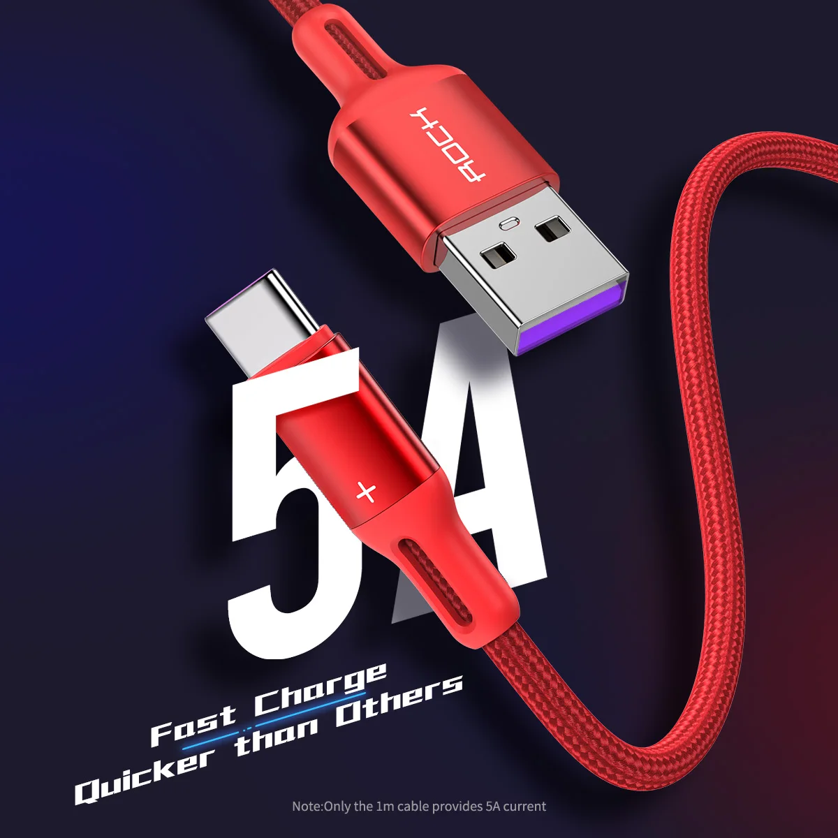 ROCK 5A usb type-C кабель для Xiaomi Redmi K20 Pro USB C Быстрая зарядка шнур для передачи данных для мобильных телефонов зарядное устройство для телефонов type-C устройства