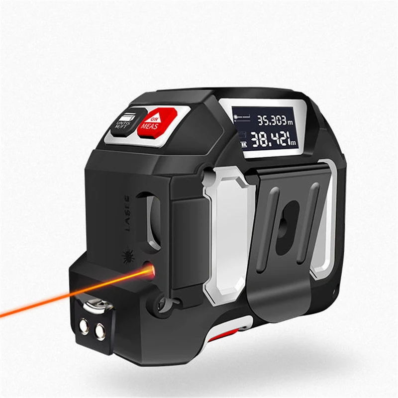 

Digital 2in1 40M+5M Laser Range Finder Electronic Tape Measure Laser Measurement Intelligent Tape Multi-function High-precisio