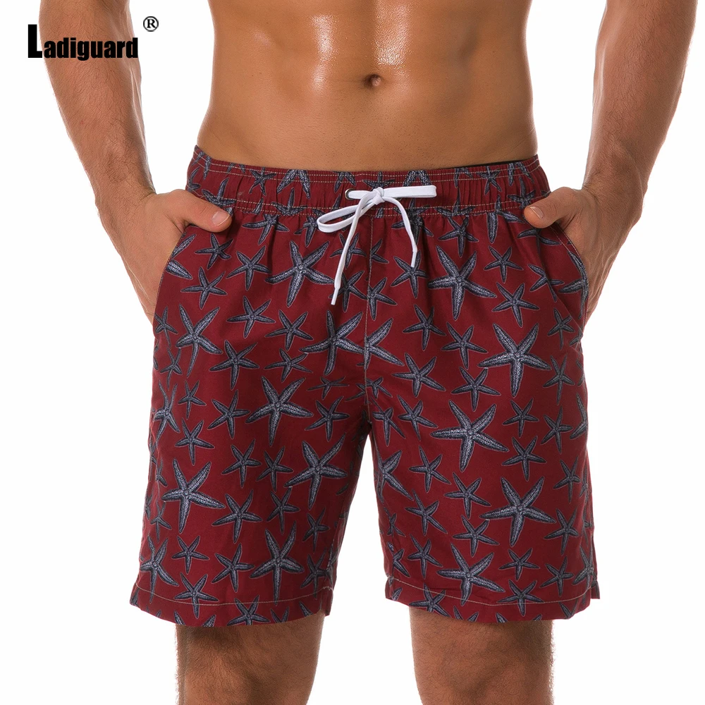 smart casual shorts Samlona Men Fashion Leisure Printed Shorts 2022 Summer New Sexy Drawstring Shorts Male Casual Pockets Design Beach Short Pants best casual shorts for men