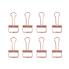 6/8 Pcs/Set Rose Gold Paper Clips Metal Hollowed Binder Clip Office School Supply File Organizer Creative Stationery Gifts ► Photo 3/5