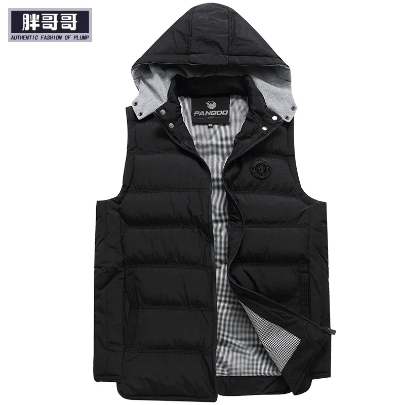 

Fat Brother Cotton Vest Men's Plus-sized Fat Autumn & Winter Thick Sleeveless Coat Large Size Loose-Fit Youth Waistcoat
