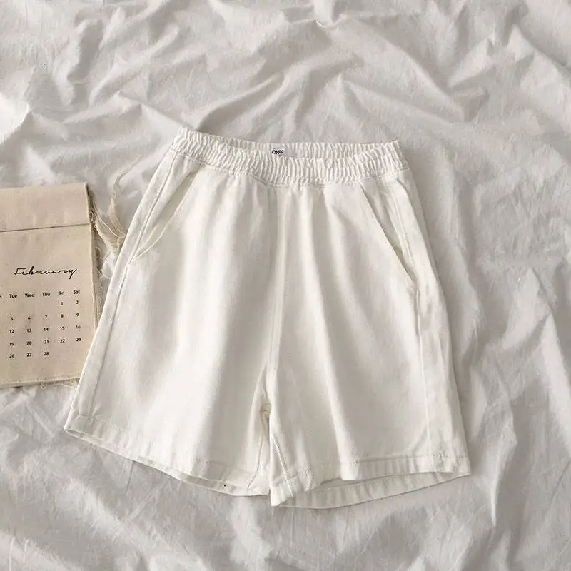 

Шорты женские летние, черные, белые, широкие, с высокой талией, PO013