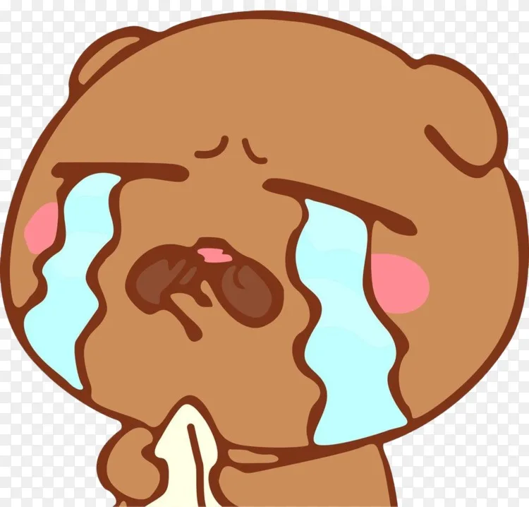 哭泣的面部表情贴-可爱的表情包